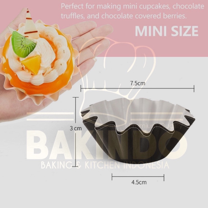 Kingsbakeware Cupcake Case Wave 50pcs Muffin Paper Cup