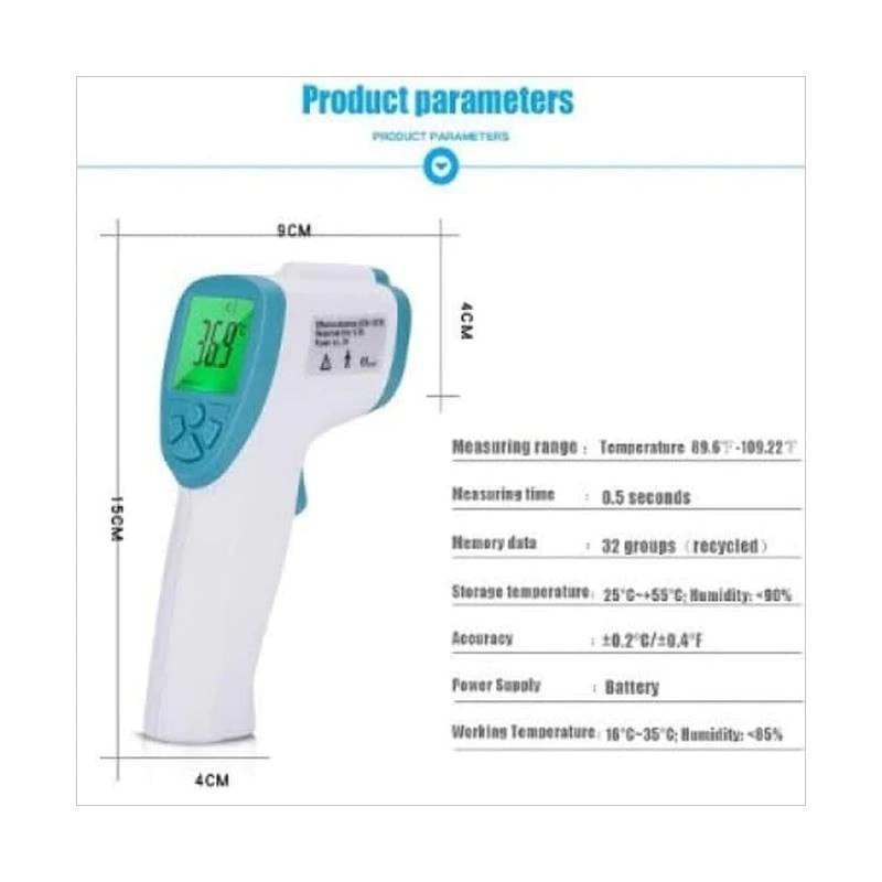 TR002 Non-contact Infrared Gun Thermometer Termometer Ukur Suhu Digital