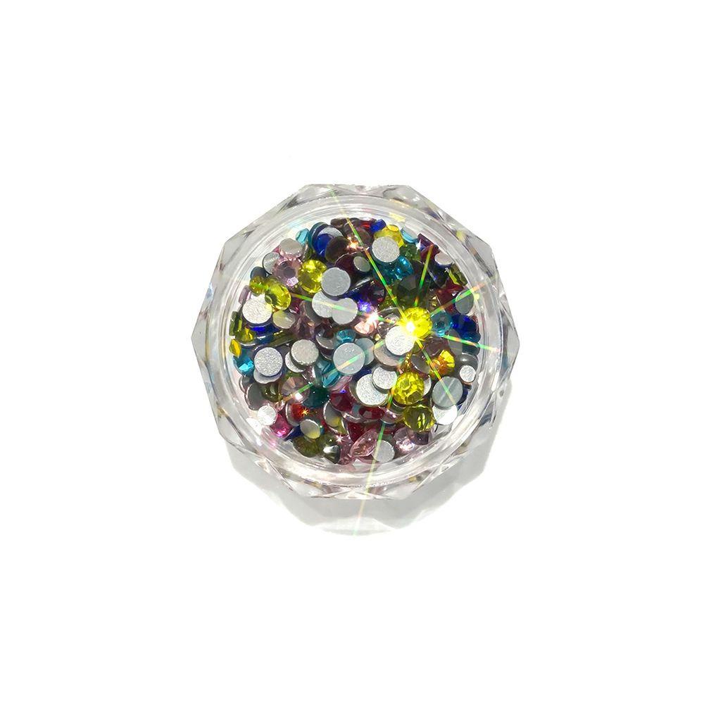 AUGUSTINA Agustinina Dekorasi Nail Art Hati Bintang Bulan Ornamen Manikur Aksesoris Kerajinan DIY Kristal Permata Rhinestones
