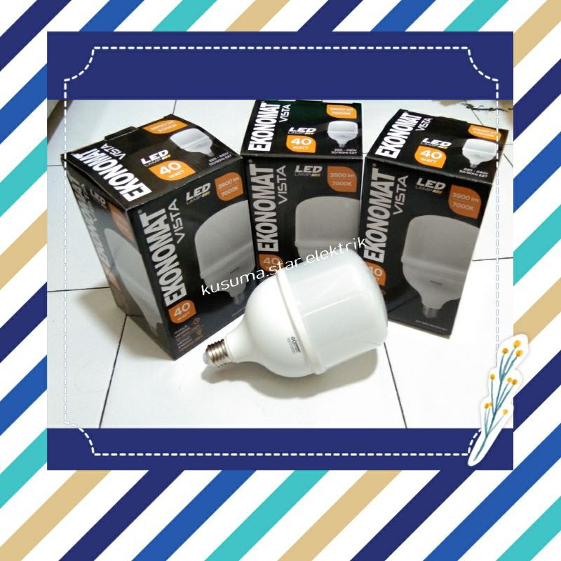 Promo lampu beli 12 pcs lampu led 40 watt.daylight.Lampu  led ekonomat40 watt.putih.e27