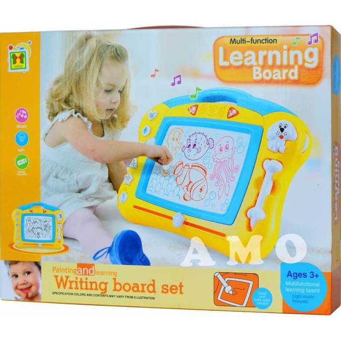 

Painting And Learning Writing Board Yellow Mainan Papan Tulis - Termurah !