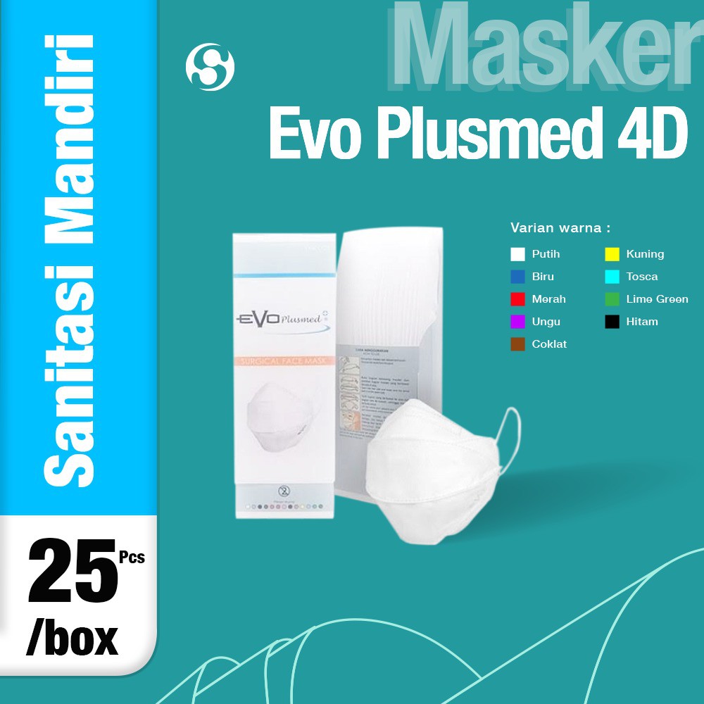 MASKER EVO PLUSMED 4D 5 PLY - ORIGINAL EMBOSS LOGO