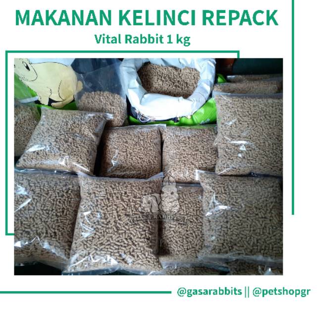PELET VITAL RABBIT - PELET MAKANAN KELINCI - VITAL RABBIT 1 kg - CITRAFEED - PELET KELINCI