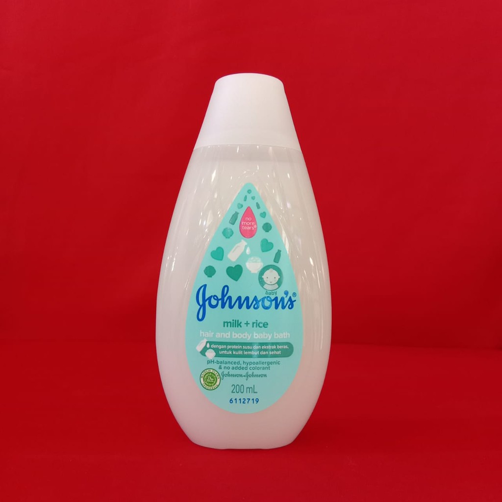 Johnson's Milk+Rise Hair &amp; Body Baby Bath 200ml