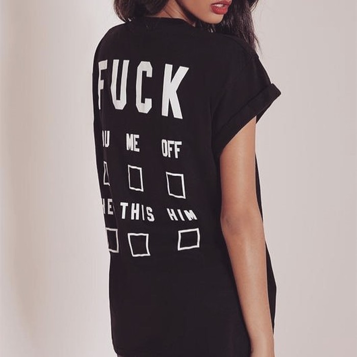 T3084 Kaos Tshirt Baju Combed 30S Distro Fvck Checklist You Me Off The