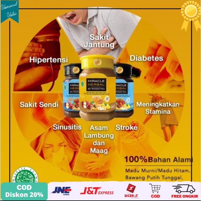 

◾COD◾ 1 botol miracle herbal by power mix madu hitam