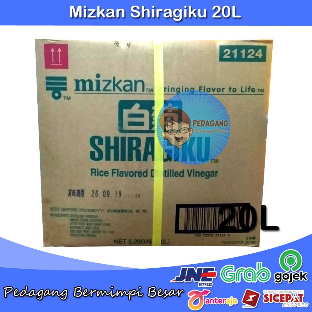 Mizkan Shiragiku 20L | Vinegar | Cuka Beras