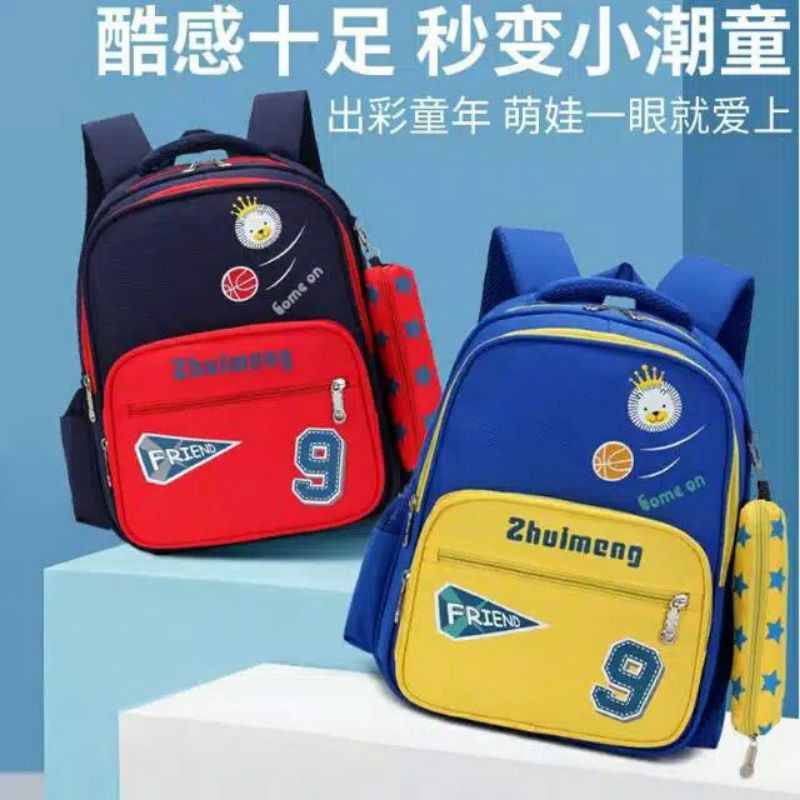 Tas ransel sekolah BTS kpop zhuimeng tas ransel sekolah double deck ~maxxis_tasgrosirbandung~