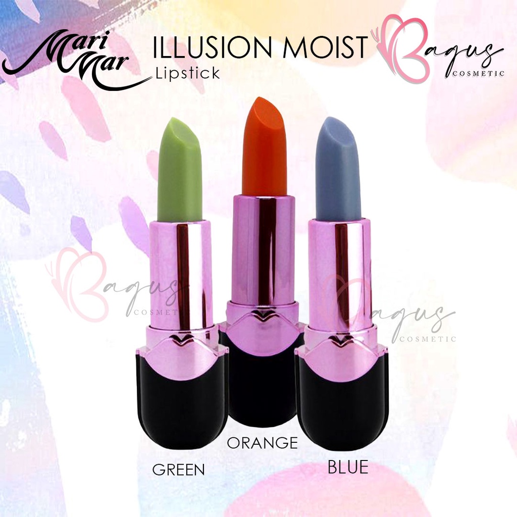 ⭐BAGUS⭐ MARIMAR ILLUSION MOISTURE LIPSTIK / LIPSTIK MARIMAR WATERPROOF TAHAN LAMA