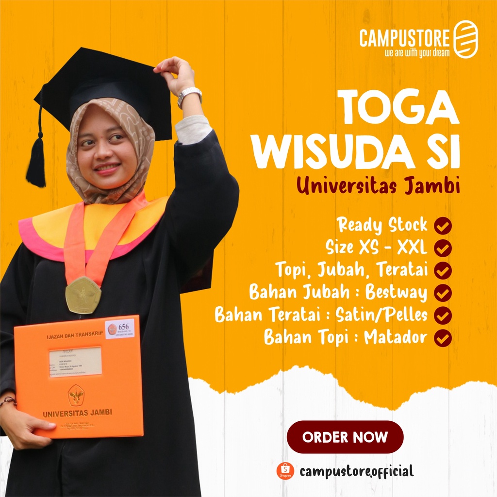 Toga Wisuda Universitas Jambi