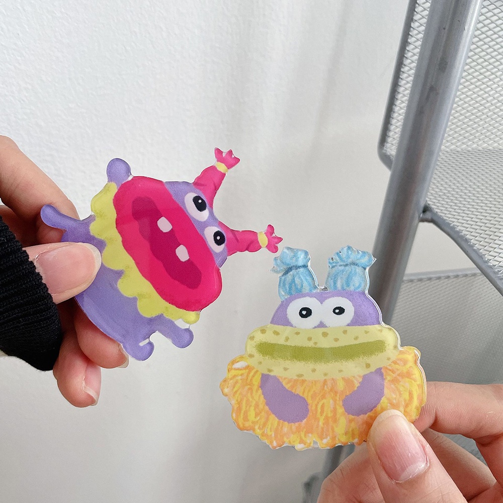 1pc Stand Holder Lipat Desain Kartun Monster Mulut Besar Untuk Handphone