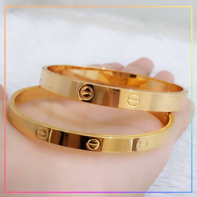 Xuping/perhiasan lapis emas gelang dewasa polos