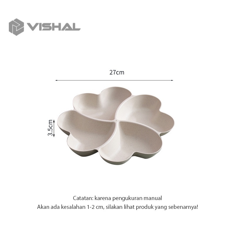 Vishal Piring Bunga / Piring Kue Lebaran / Toples Candy Bunga Mawar Putar Vs-54