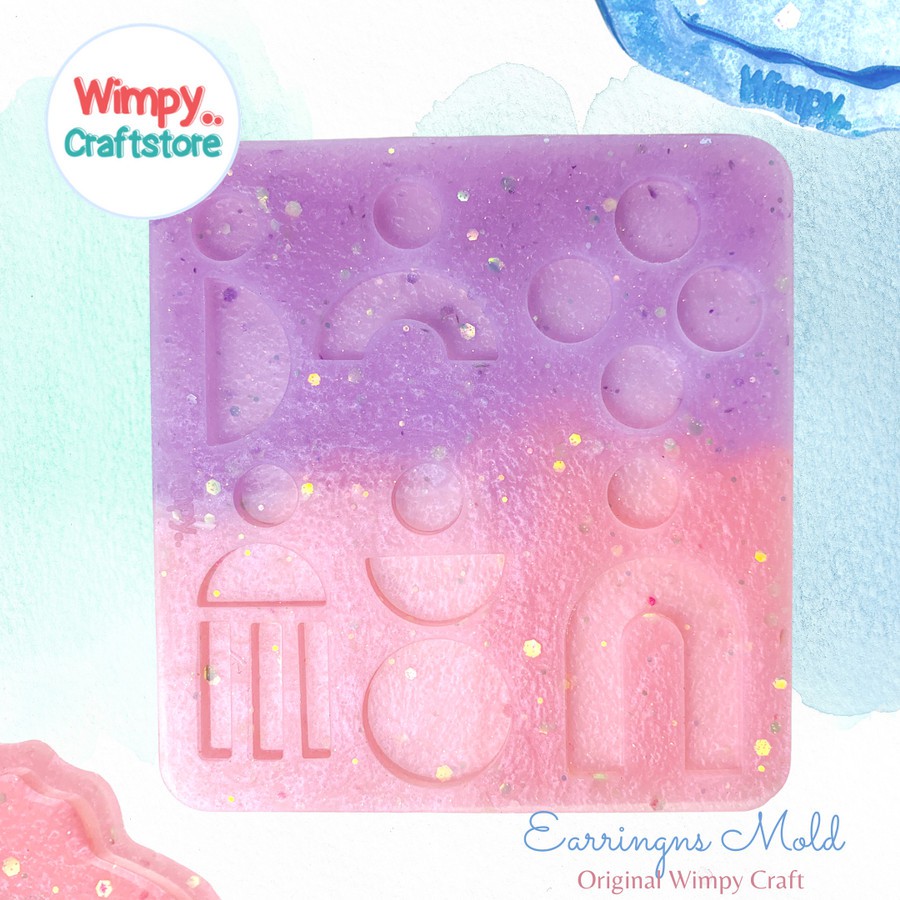 Cetakan Anting Resin Cetakan Resin Charm Kalung Aksesoris Clay Resin