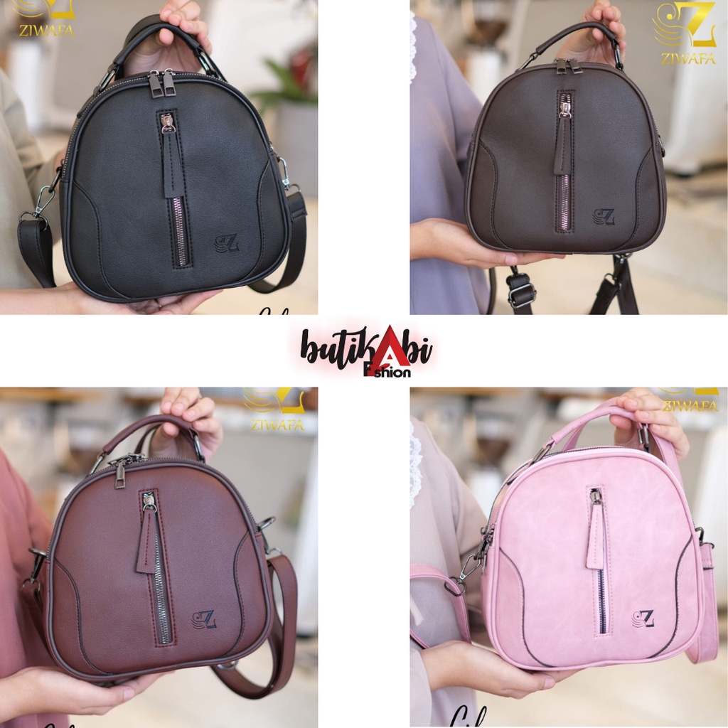 ZIWAFA TAS SELEMPANG LILY SLINGBAG SLING BAG RANSEL WANITA TALI PANJANG BAHAN KULIT SINTETIS WARNA H