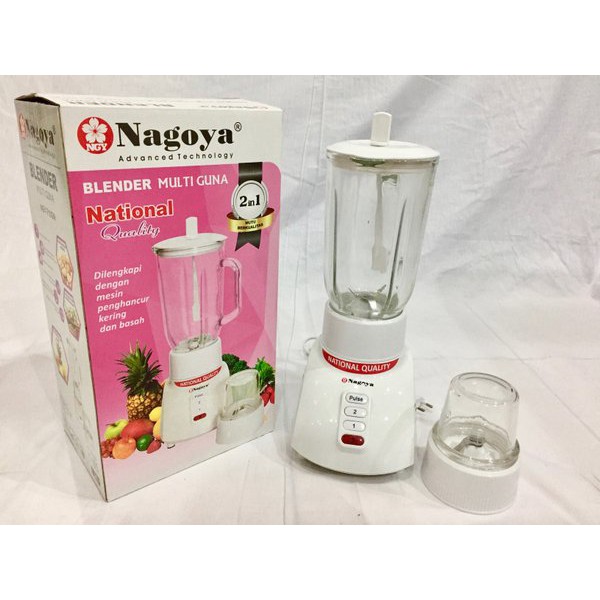 NAGOYA NGY-T12GN Blender Kaca Duo 2in1 Gelas Bumbu [Putih]