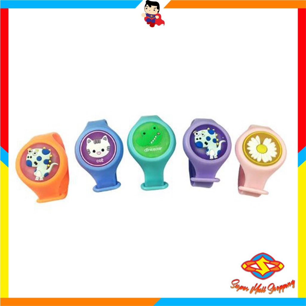 SMS GELANG ANTI NYAMUK LED & NON LED GELANG ANAK JAM TANGAN ANAK MOTIF KARTUN RANDOM