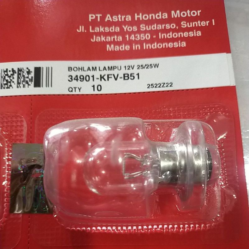 BOHLAM ORI LAMPU DOP DEPAN BELAKANG HONDA BEBEK MATIC ORIGINAL HONDA GENUINE PART