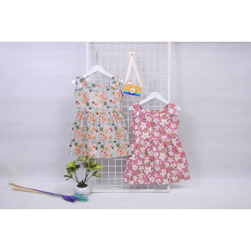 Dress KUTUNG Anak Perempuan FLOWER SERIES 3-7 Tahun Bahan Katun 100%