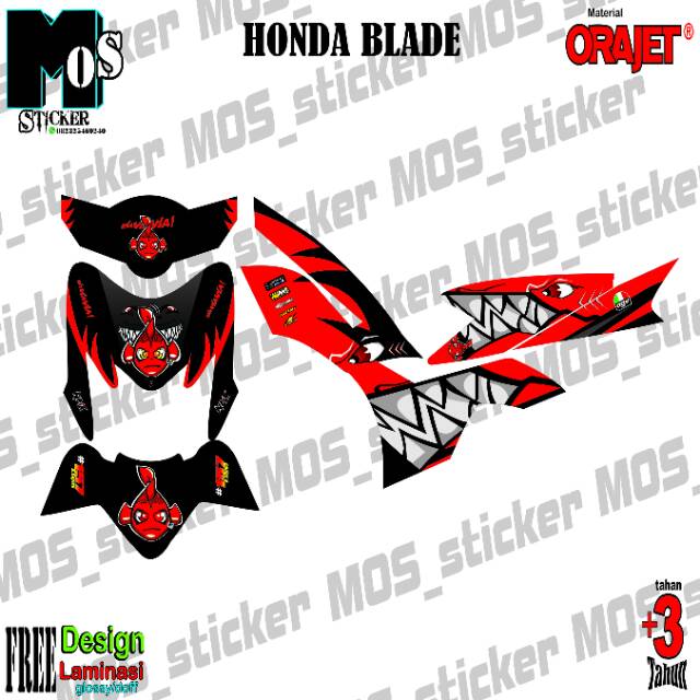 Decal Full Body Honda Blade Sticker Stiker Shopee Indonesia