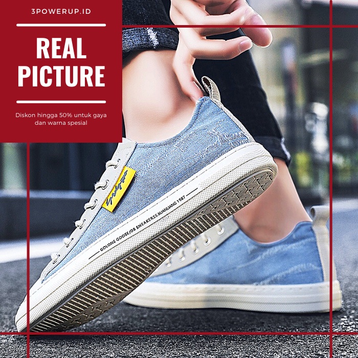 Sepatu Sneaker Pria Import Sneakers Cowo GOLONE Db-87 Overgrip Cassual Shoes Sneker Kasual Santai SP20-3