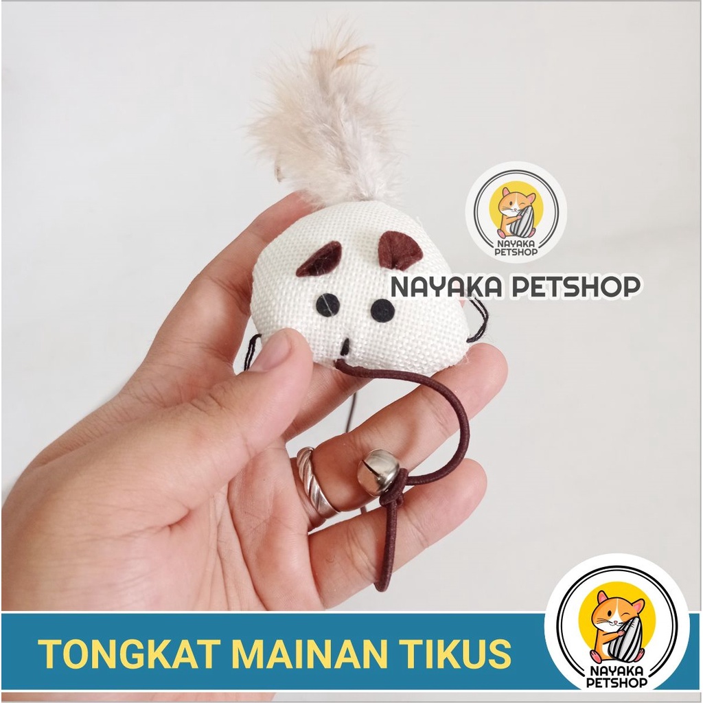 Tongkat Kucing Bulu Tikus Lonceng Kerincing Stick Mainan Hewan