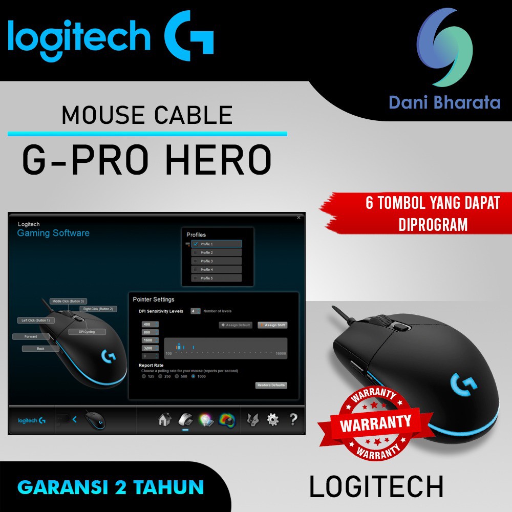 Mouse USB Gaming Logitech G Pro Hero