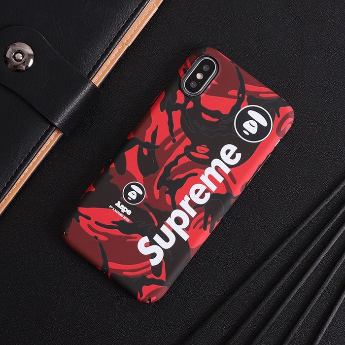 SUPREME BAPE CASE IPHONE x / xs / xs max / xr casing iphone