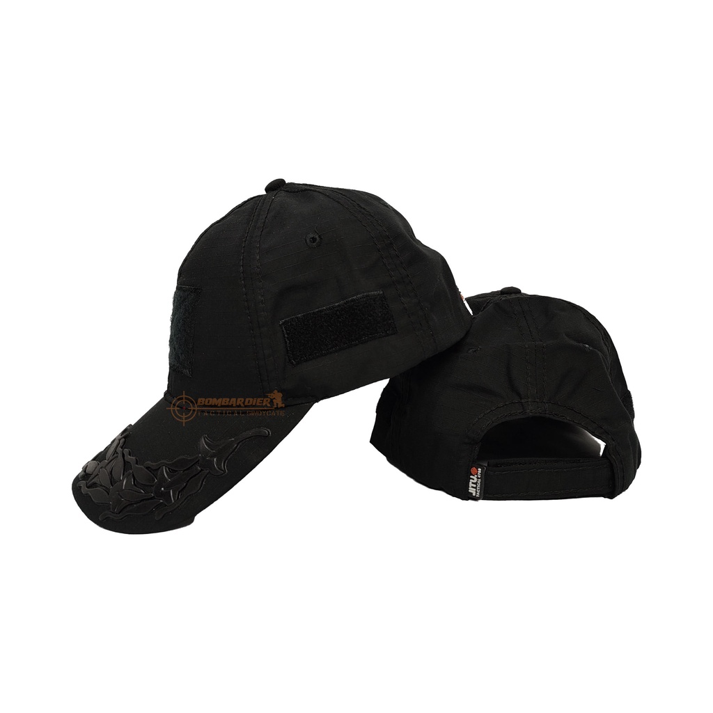 Topi import bahan berkualitas Velcro | Topi Army | Topi Tactical Topi basebal pamen PATI AD hitam