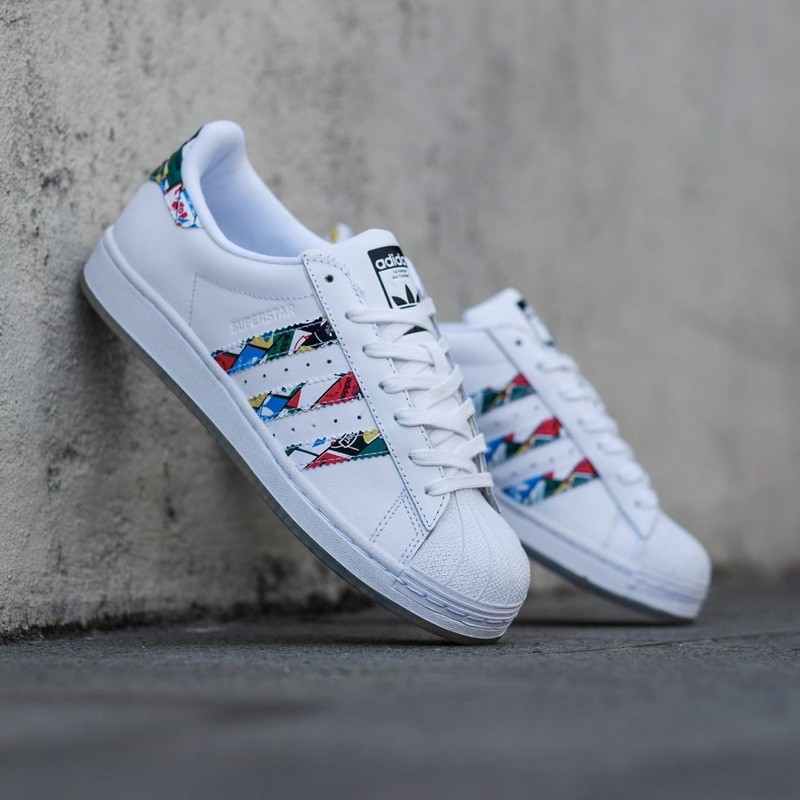 ADIDAS SUPERSTAR CLR WHITE FLAG 100% ORIGINAL BNWB