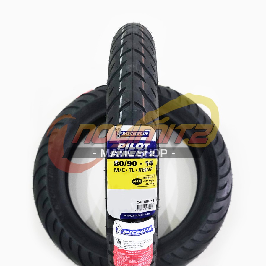 Ban Motor Tubeless Michelin Pilot Street 2 80/90 - 14 Vario Beat Scoopy Mio