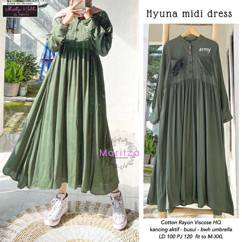 Dress Katun . 7Hyuna Midi Dress