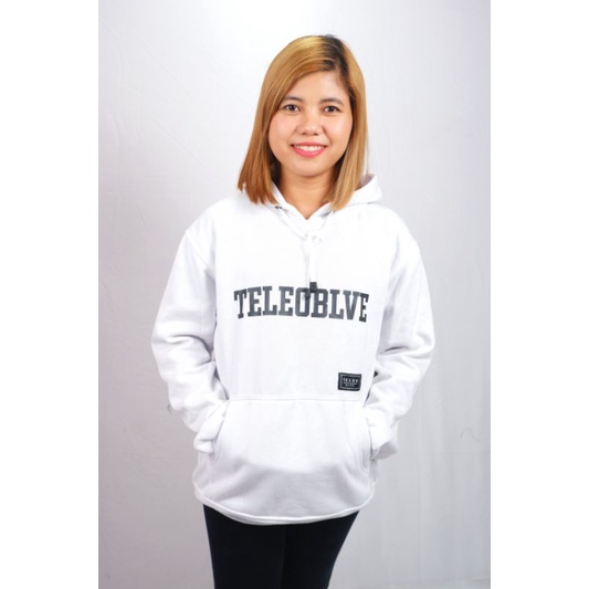 TELEO BELIEVE HOODIE AUSTIN WHITE BLACK