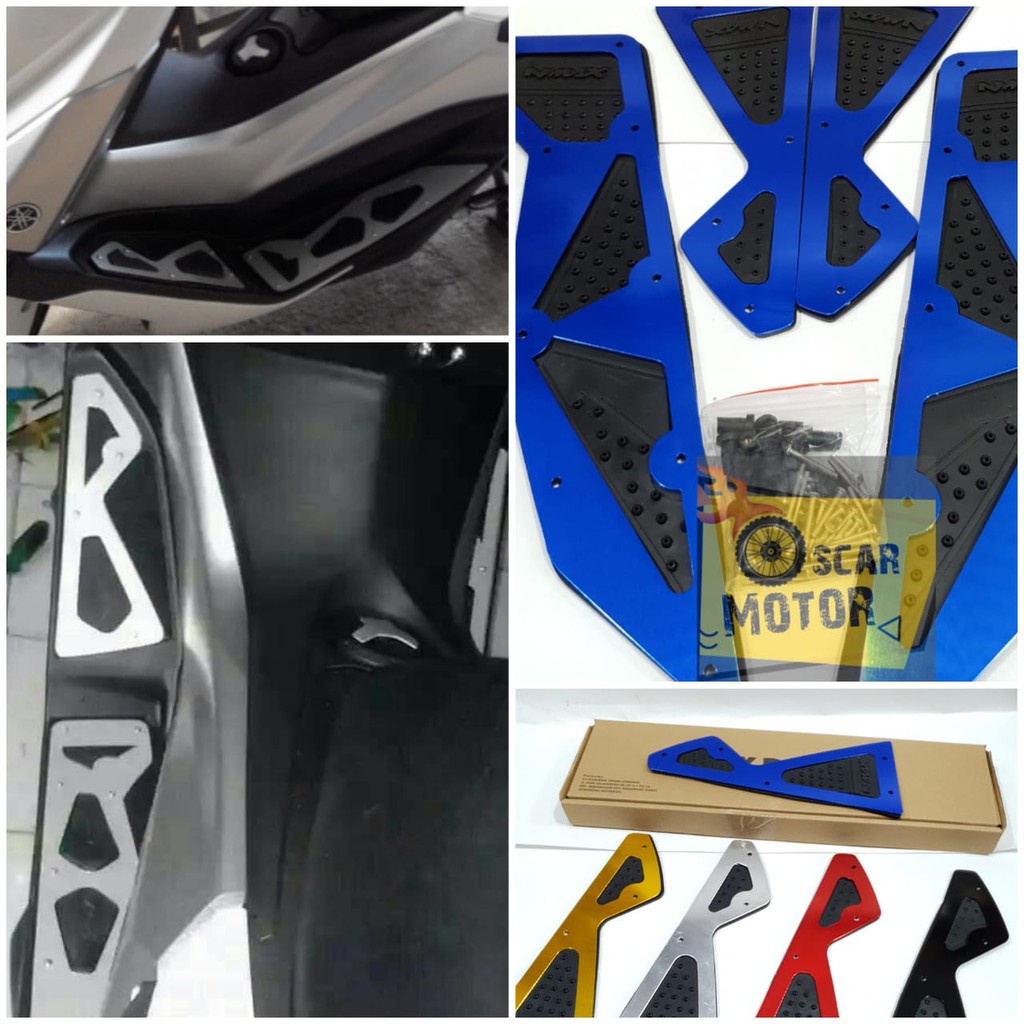 PLAT BORDES NMAX CNC PIJAKAN ALAS KAKI YAMAHA NMAX KARPET MOTOR motor