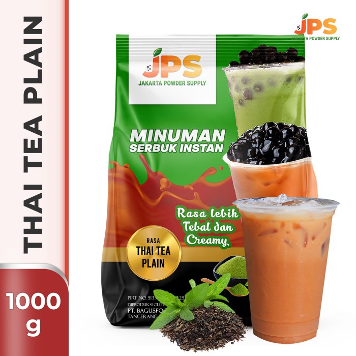 

DISKON - (BISA COD) Bubuk Minuman Thai Tea Plain Powder JPS Tanpa Gula