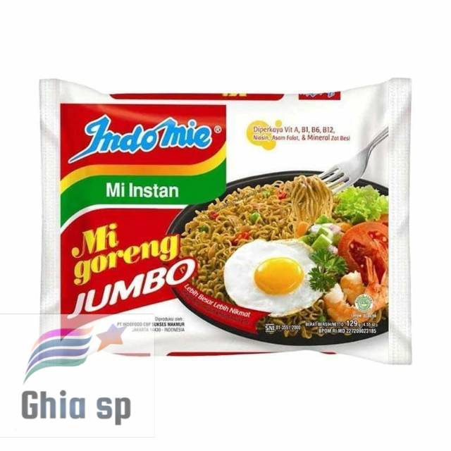 

INDOMIE GORENG JUMBO 129 Gr - Mi Goreng - Mie Goreng