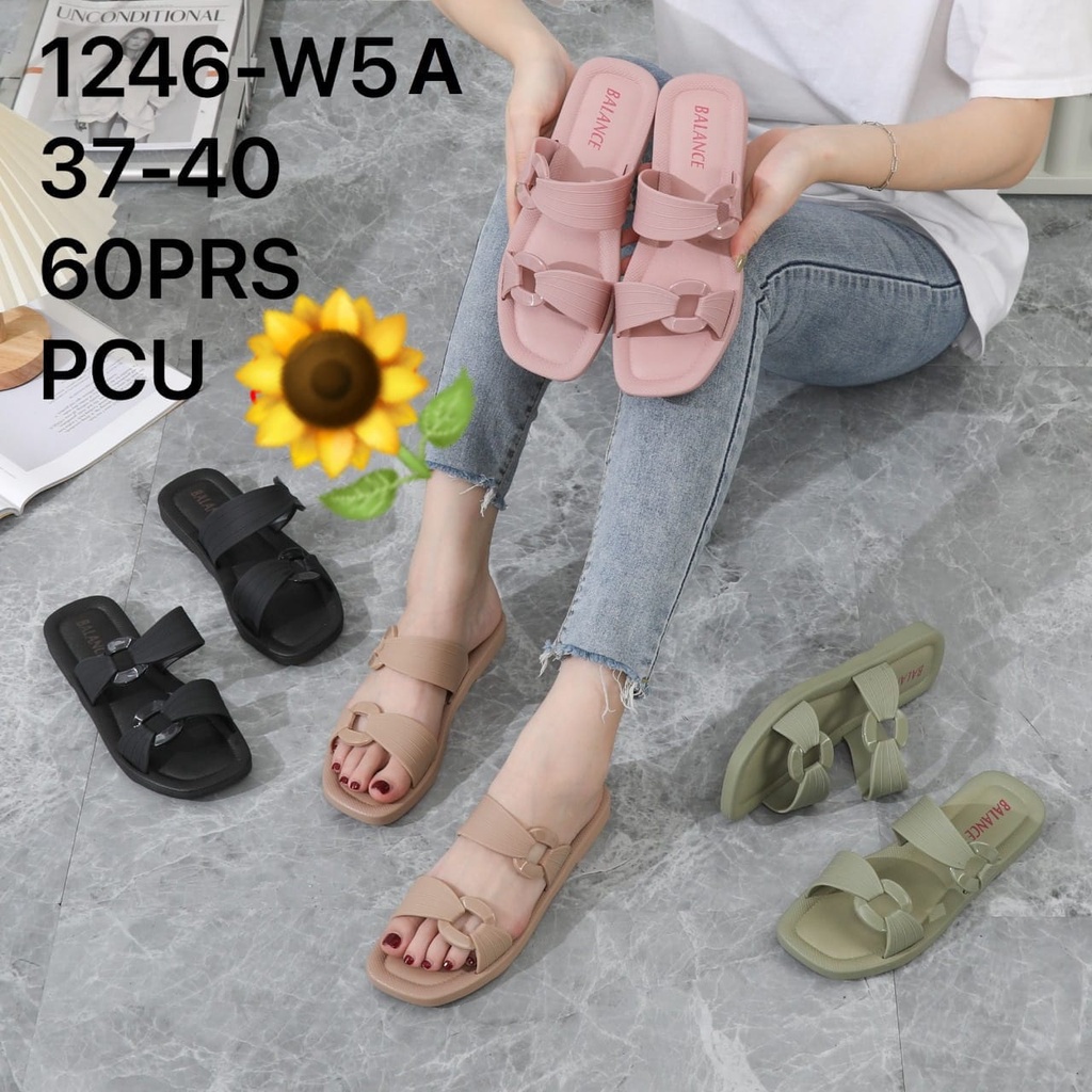 Sandal Karet Jelly Wedges Wanita import Model Terbaru Original Kekinian by AGUNG STYLE Balance 1246-W5A