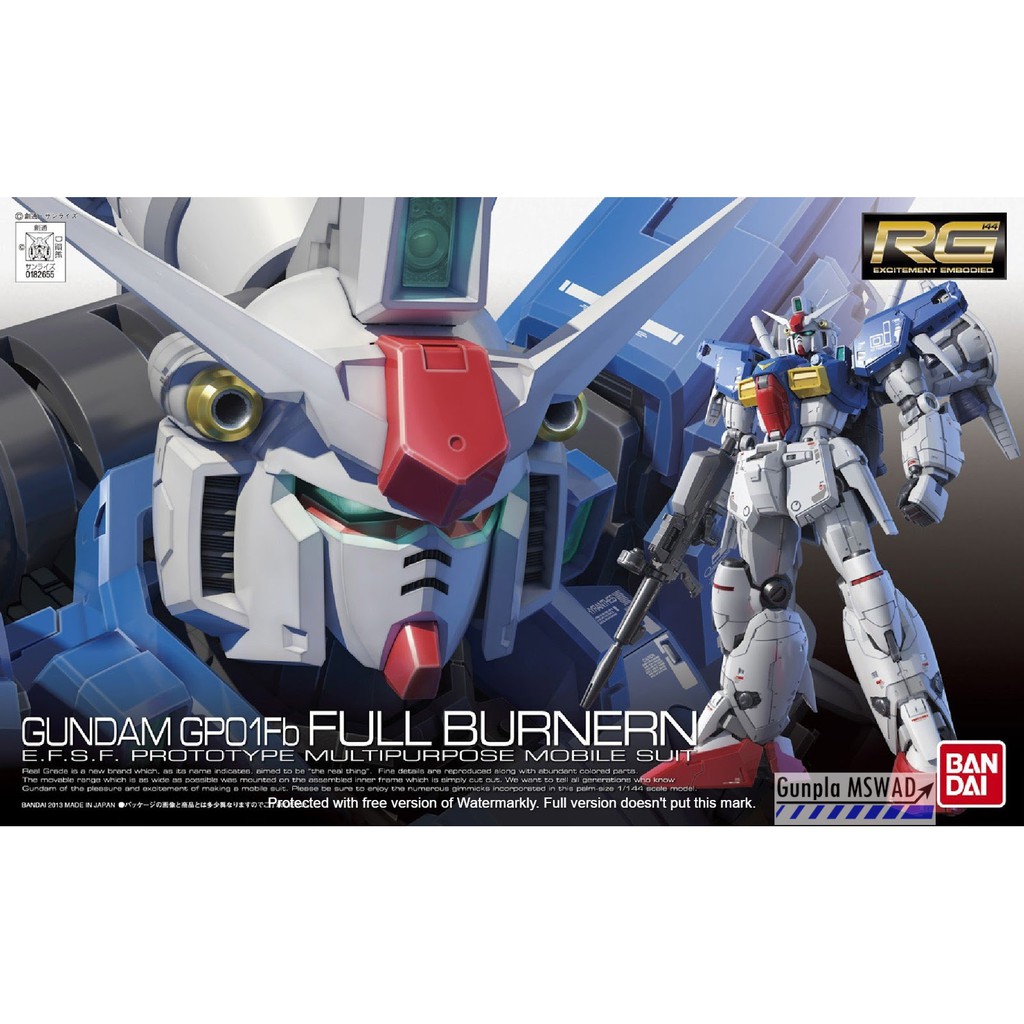 RG RX-78 Gundam GP01-Fb Full Burnern 1/144
