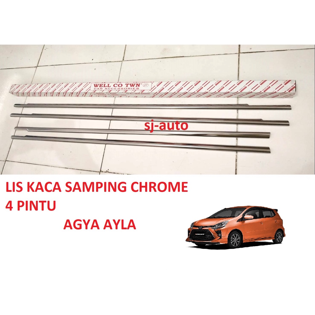 Window Liner Lis Kaca Samping Agya Ayla chrome kaca samping agya ayla Chrome kaca samping Agya Ayla
