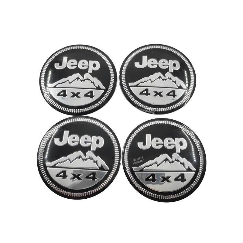 Sticker Emblem Dekorasi Velg Mobil Jeep Trail Rated 4x4 Ukuran 4x56mm