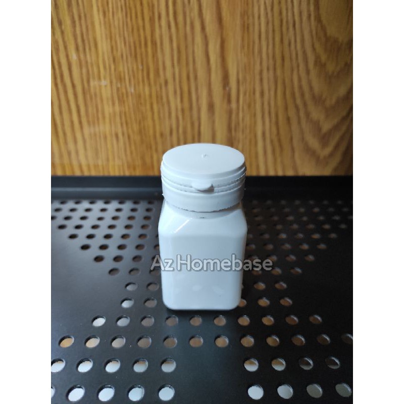 Botol Kapsul 30 Kotak Putih - Botol Kapsul Kotak 30 Putih - Botol Kapsul Murah - Botol Kapas