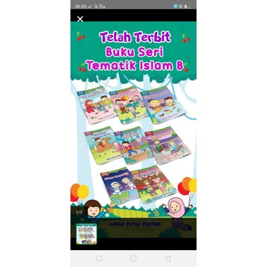 

Buku seri Tematik Islam TK B 1 paket 8 buku