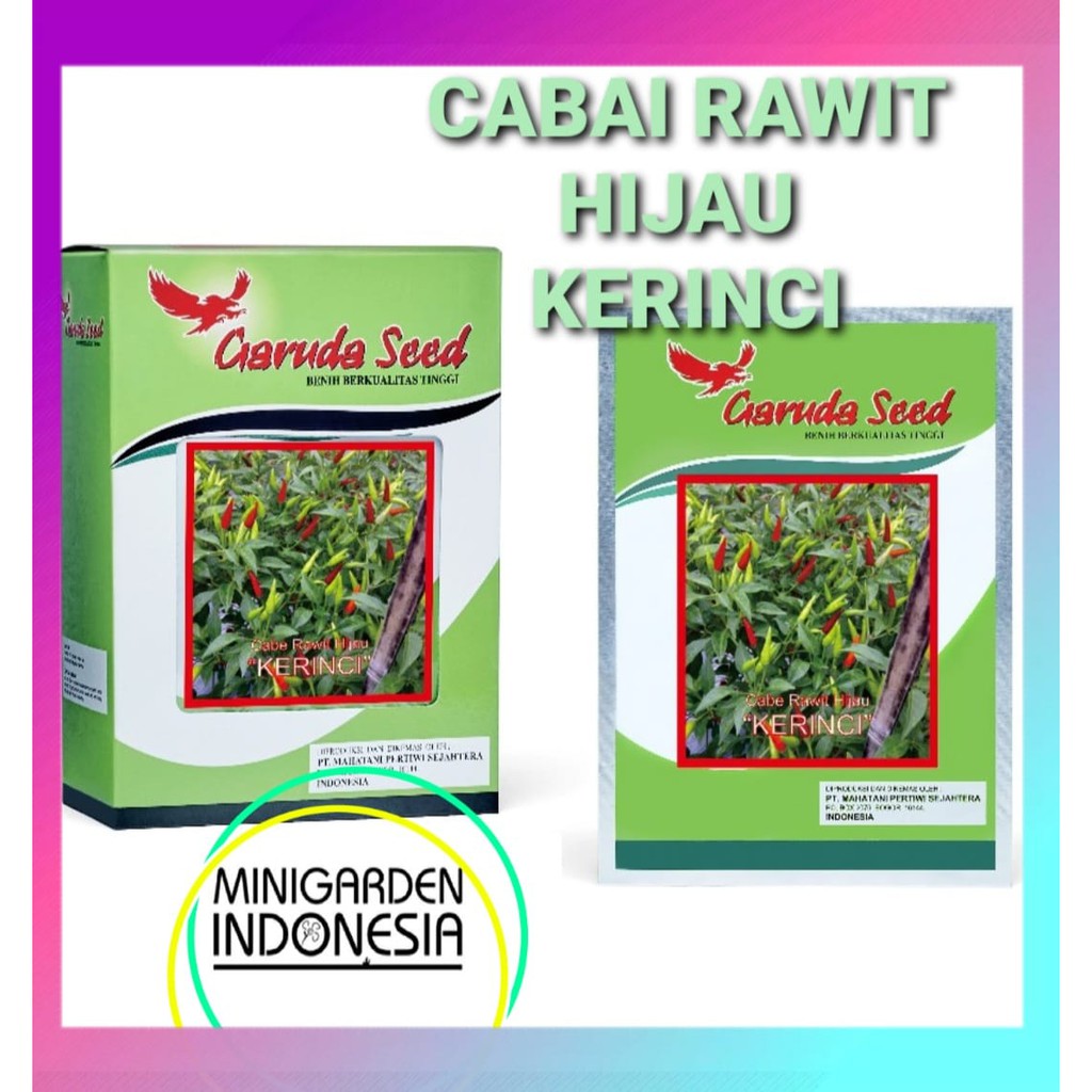 cabai rawit hijau KERINCI PACK 10 GRAM benih bibit cabe garuda seed tanaman sayur unggul ±2000 biji
