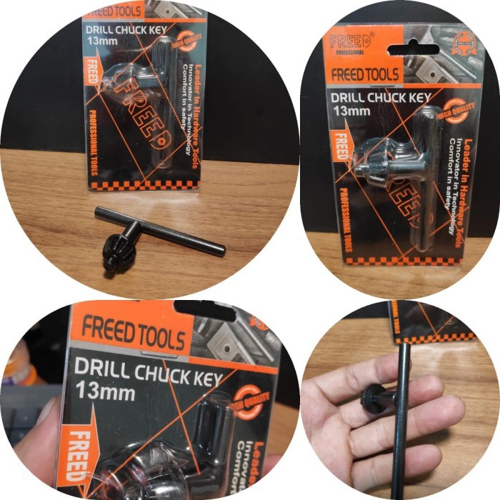 Kunci Kepala Bor FREED 13mm Drill Chuck Key Hitam