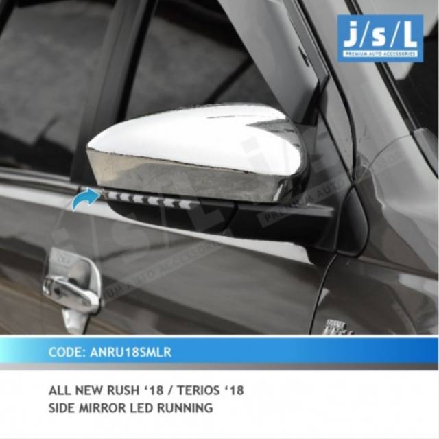 Side mirror led running all new rush 18&quot; &amp; terios 18&quot;