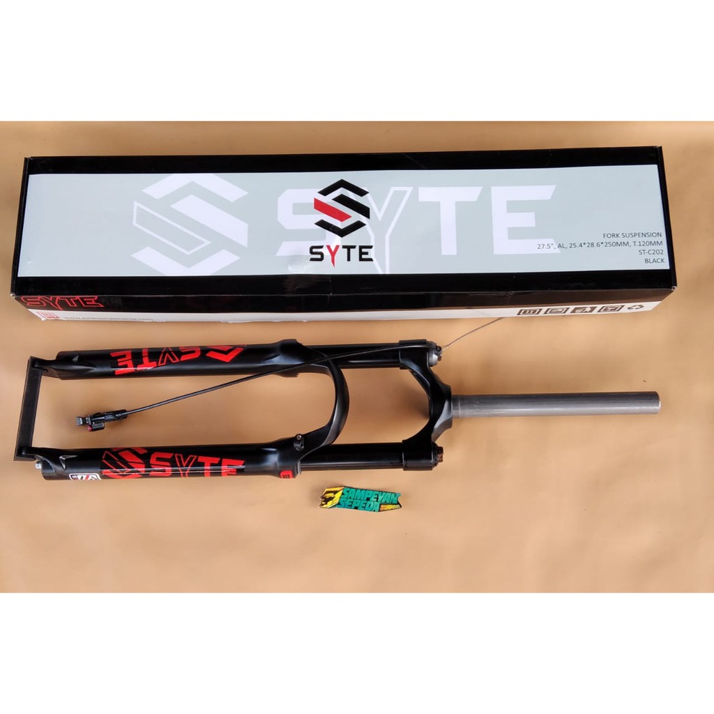 Fork Shock depan sepeda MTB SYTE C202 27.5 Remote Lock Out 120T OS