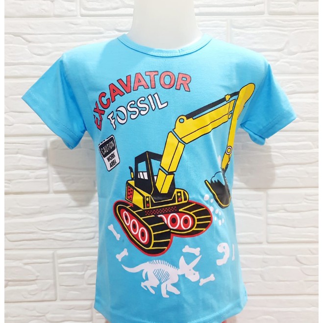 JAYA.Co Kaos Anak Laki Laki 1-10 Tahun / Captain America / Excavator