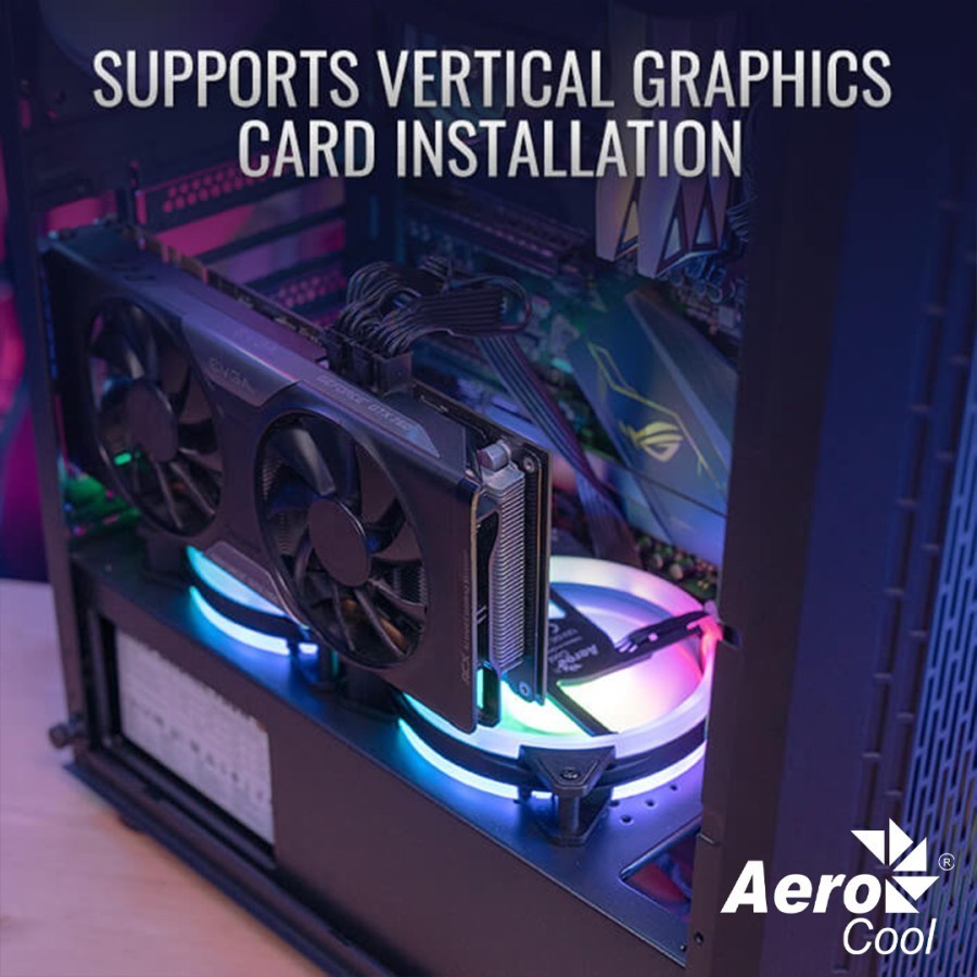 AEROCOOL BEAM V2 + 4 FAN FRGB - TEMPERED GLASS GAMING CASE