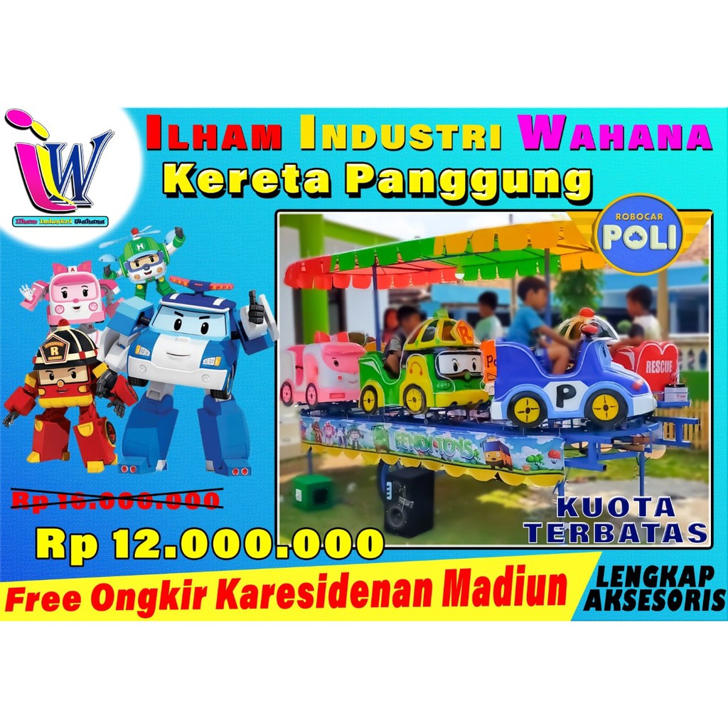 promo mainan odong2 kereta panggung lantai risma 2r