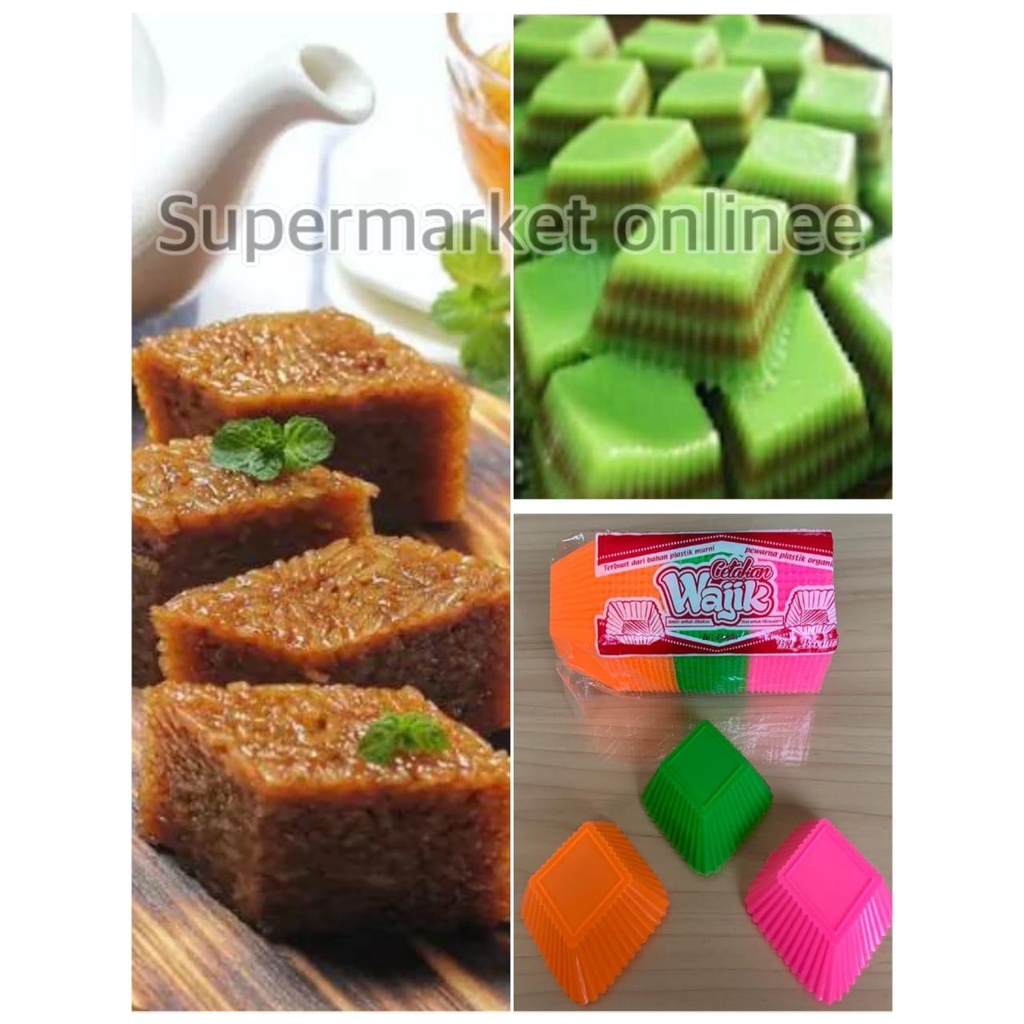 Cetakan Kue Agar Ager Loyang Mini Cup Jelly Coklat Puding Cake Mold Wajik Isi 12pcs